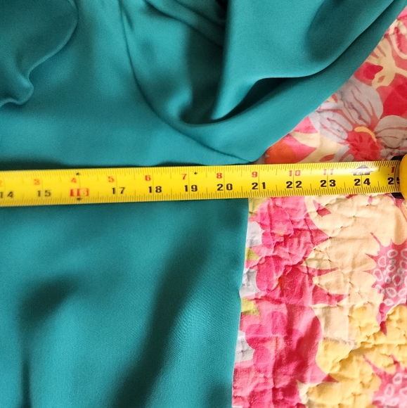 Vintage 70s Dressy Sheer Green Blouse Business Office Party Academia Preppy - Picture 11 of 13